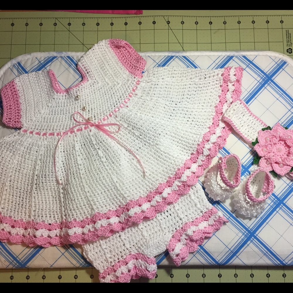 Beautiful baby crochet set